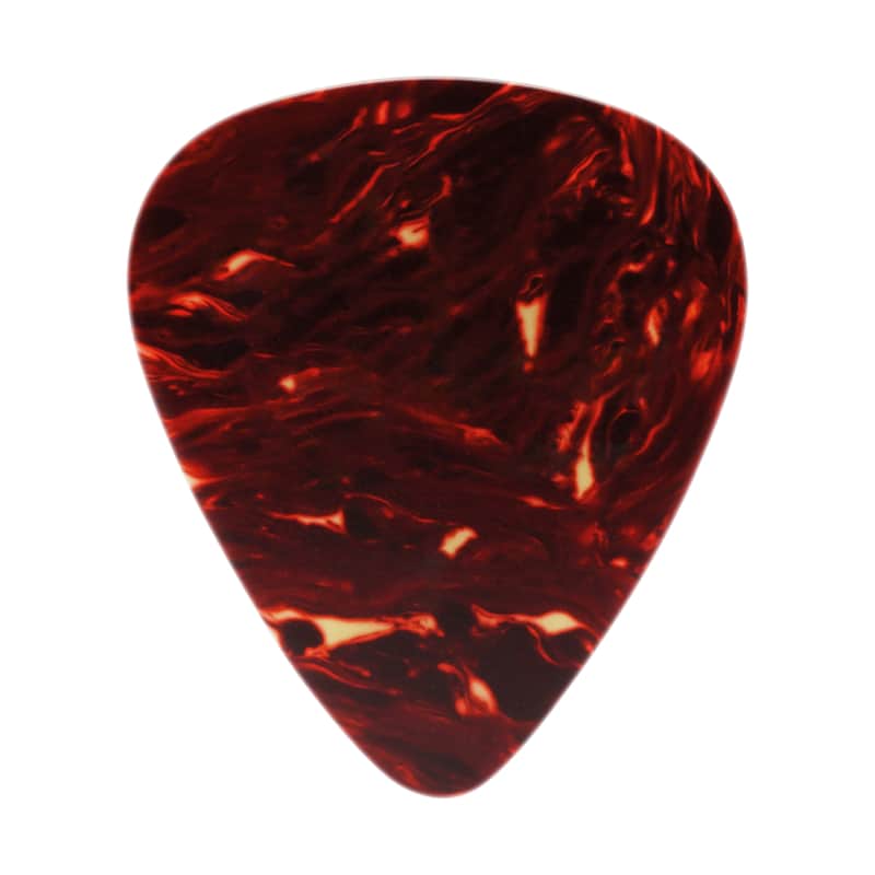 Celluloid Brown Tortoise Guitar Or Bass Pick - 0.46 mm Light Gauge - Premium Made In USA - 351 Shape - 12 Pack image 1