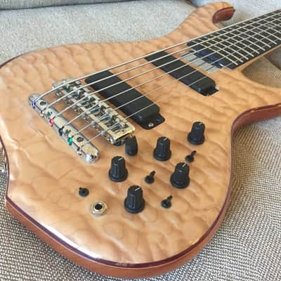 Alembic Wave 6 string Bass guitar - Anniversary Electronics 2018 5A Quilted Maple image 18