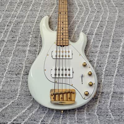Ernie Ball Music Man Stingray 5 HH 2015 - Ivory White image 7