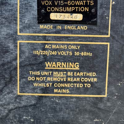 Vox V15 15-Watt 2x10" Guitar Combo 1981 - Black image 7