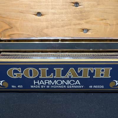 Hohner Goliath No. 453 48-reed harmonica, excellent condition image 5