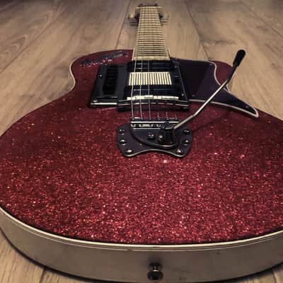Hagstrom deluxe p-46 1961 red sparkle image 2
