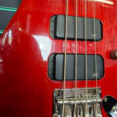 Warwick Rockbass Streamer Standard Trans Red 2002 Electric Bass image 4
