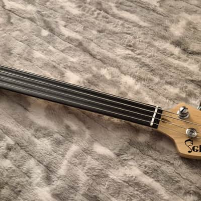 Glarry Fretless Precision Bass - 4-String - Set-Up - Natural - Rosewood Fingerboard image 4