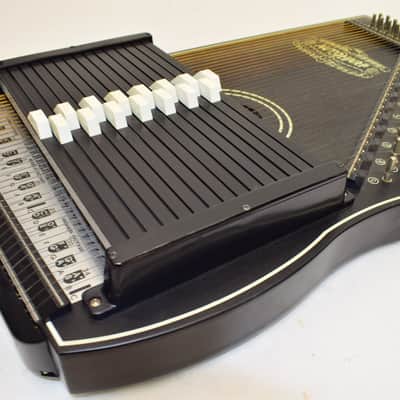 Oscar Schmidt OS73B 15-Chord Autoharp, 1930s Reissue, Black Satin w/ Case image 7