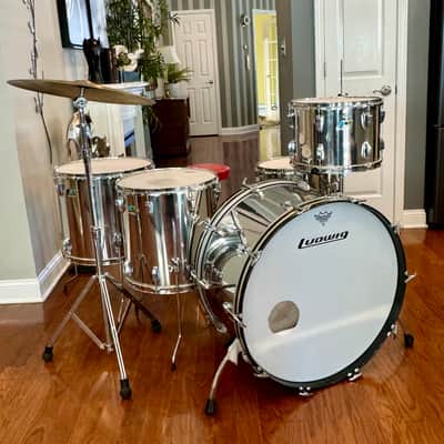 Ludwig 26 INCH BASS STAINLESS STEEL 26/18/16/14 70s - Stainless steel image 4