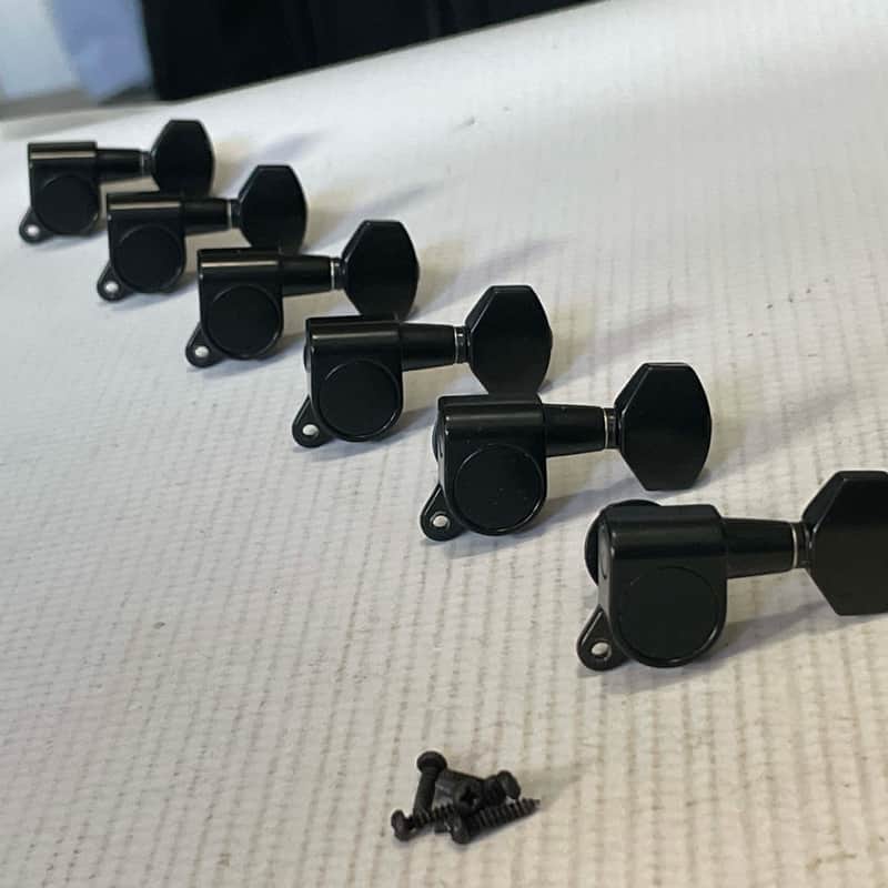2020’s Kramer 6 In Line Tuners Tuning Pegs Black
