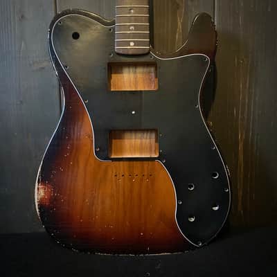 Deluxe Telecaster Aged Guitar Body - Three Tone Sunburst medium guitar relic guitar body by Jozo Reece Guitars image 1