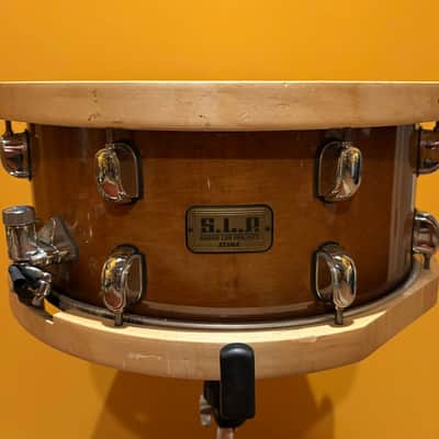 Tama LMP1465FSEN 6.5x14" S.L.P. Series Studio Maple Snare Drum with Wood Hoops 2013 - Present - Sienna Maple image 4