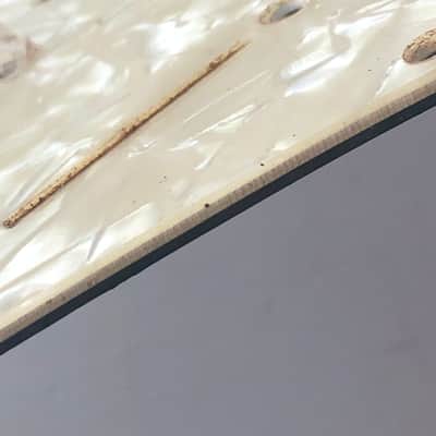 Fender Japan Reissue Strat Relic Pickguard  Guitar Vintage Age White Pearl 2 Ply image 6
