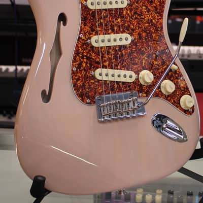Fender Limited American Professional II Stratocaster Thinline Electric Guitar Transparent Shell Pink w/Case 7lbs 15oz image 6