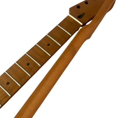 Roasted Maple Wood Guitar Telecaster Tele Style Neck, 22 Frets Fretboard image 2