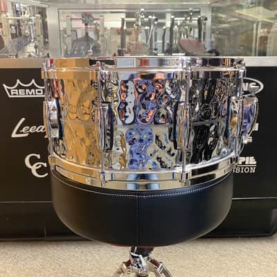 Gretsch USA Custom Hammered Chrome Over Brass 6.5x14 Snare Drum image 2