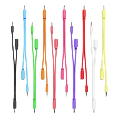 ExcelValley [10-Pack | 45 cm - 17.72"] Hopscotch Mono Splitter Y Patch Cables TS 3.5mm 1/8" Eurorack Synth image 7