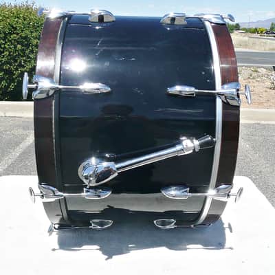 Gretsch USA Custom 22" x 16" Bass Drum - Vintage 60s (?) - Modernized and Re-Wrapped Black Finish - PV MUSIC Drum Shop Inspected / Tuned and Tested - Looks / Sounds Great - Very Good to Excellent Condition image 11