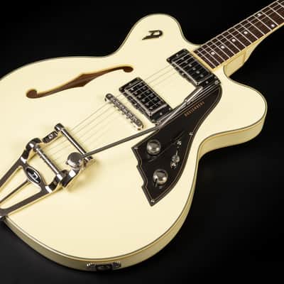 2018 Duesenberg Fullerton CC - Vintage White | German Semi-Hollow Thinline Tremolo P90 Pickup PLEK | CoA OHSC image 6