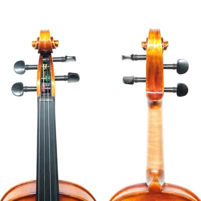 Handmade 3/4 Violin Outfit – European Flamed Tonewood, Rich Warm Tone,Case & Bow image 5
