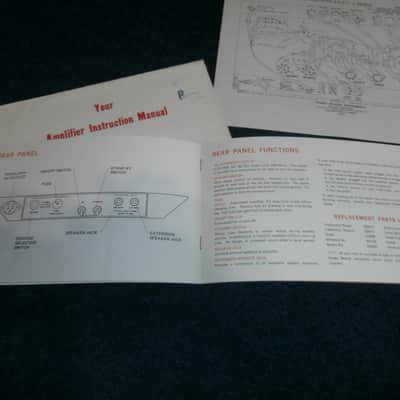 Vintage 1972 Fender Bassman 50 Amplifier Owners Manual w/ Schematic, Envelope! image 6