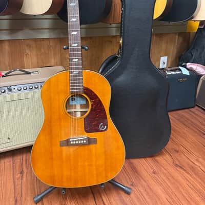 Epiphone FT-79 AN Inspired by Texan Reissue Acoustic Electric Guitar -2009 - Antique Natural w/hard case image 1