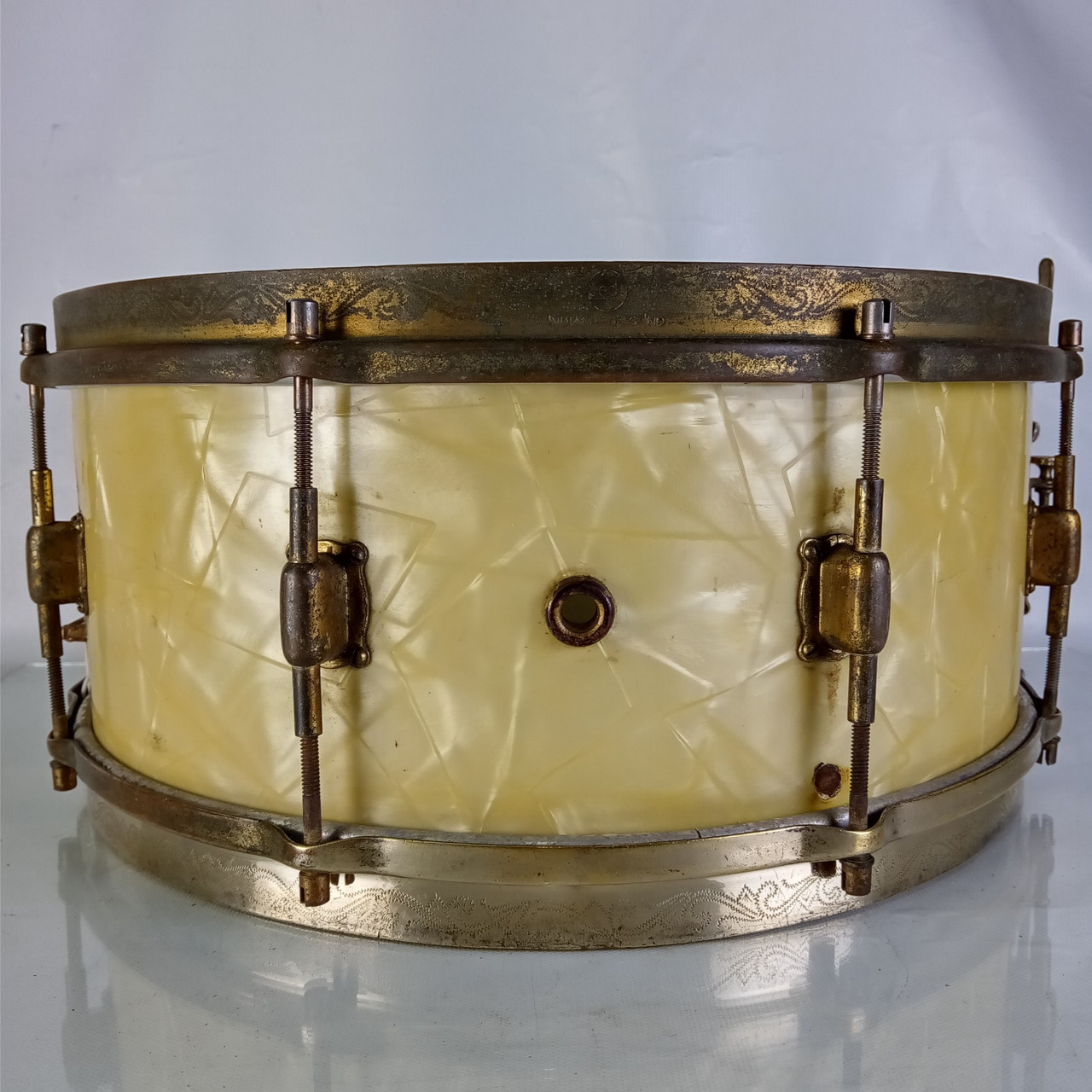 Leedy 6x14" Professional Snare Drum WMP '26-28 Speedway/Nobby Gold/Engraved/1ply — main photograph
