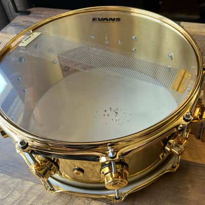 DW Collectors Bell Brass Snare Drum 14x6.5 Gold Hardware image 7