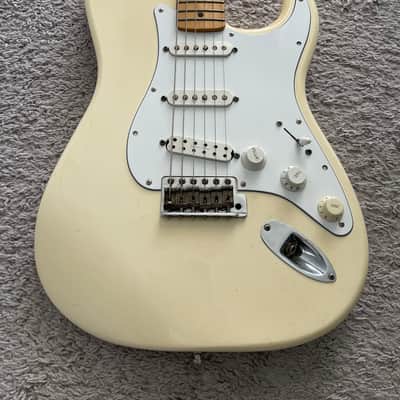 Fender Jimmie Vaughan Tex Mex Stratocaster 1996 Vintage MIM Olympic White Guitar image 2