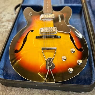 Burns Baldwin Model 712 XII 1966 - Sunburst 12 string electric guitar original vintage UK image 3