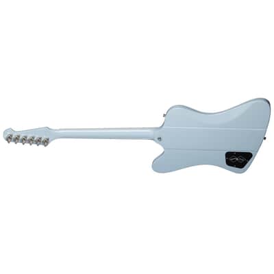 Epiphone  "Inspired by Gibson Custom Shop" 1963 Firebird V Guitar w/ Gibson USA Pickups Maestro Vibrola and Hard Case - Frost Blue image 7
