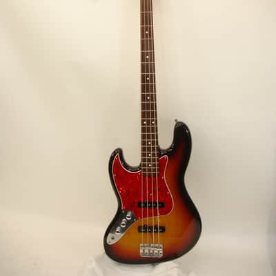 1995 Fender Jazz Bass Left-Handed 4-String Electric Bass Guitar, 3-Tone Sunburst w/ Case image 2