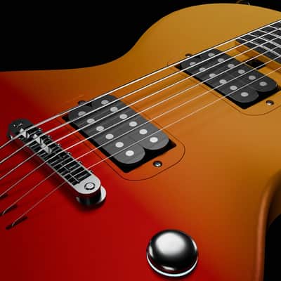 Nova Go Sonic: Carbon Fiber Smart Electric Guitar in Red Finish image 2