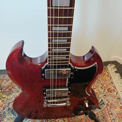 Greco SG-360 1976 Japan Wine Red Maxon U-1000 Hard case image 5