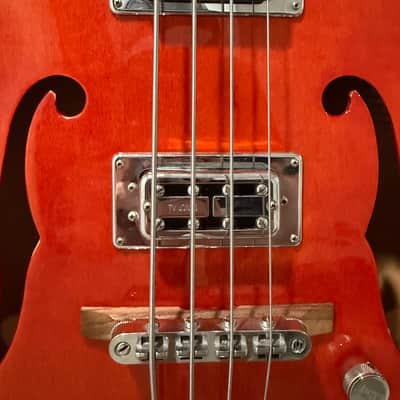 2012 Gretsch G5123B | Limited Edition Electromatic Hollowbody Bass | Orange w/ HSC image 5