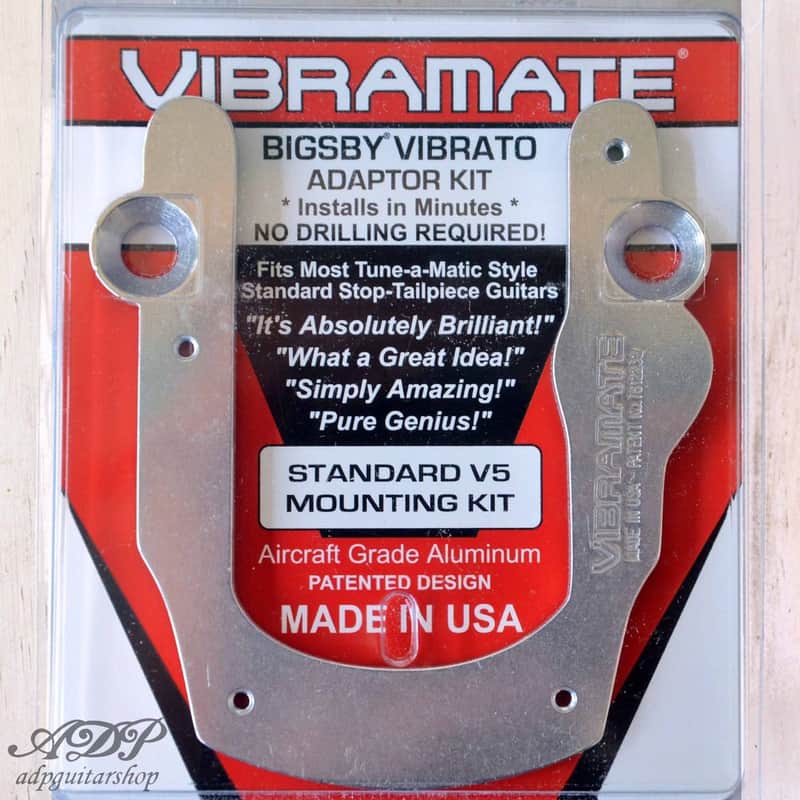 Vibramate V5 Adapter Les Paul Mounting Without drilling for Bigsby B5 Nickel image 1