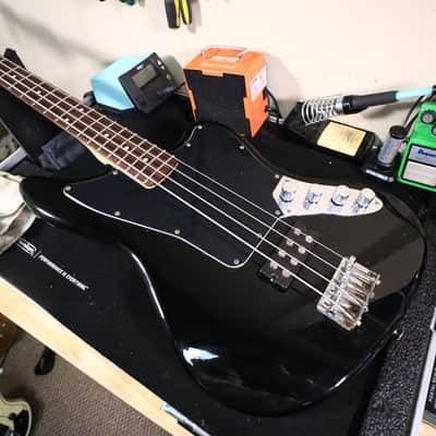 Squier Vintage Modified Jaguar Electric Active Bass Guitar Special Black image 23