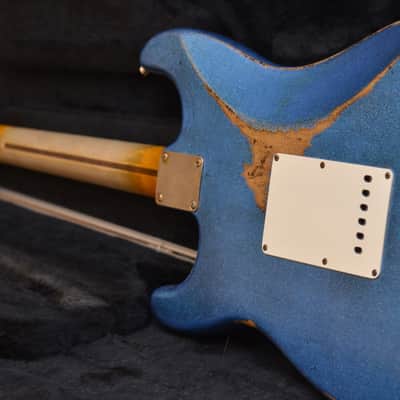American Fender Stratocaster Relic Nitro Lil Bad Azz Blue Sparkle SSS-CS 69's image 9