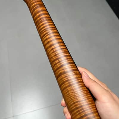 AAAAA Music Man Ebony Fretboard Roasted flame Maple Electric Guitar Neck Wheel truss rods Round stainless steel 22 frets hole 10mm image 10