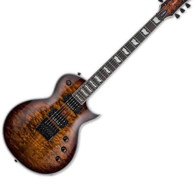 ESP LTD EC-1000 Evertune Electric Guitar Dark Brown Sunburst image 2
