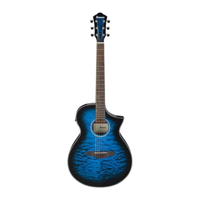 Used Ibanez AEWC16Q Acoustic Electric - Trans Blue Sunburst image 2