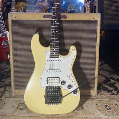 Charvel Model 3A MODDED Washburn Wonderbar , Vintage Duncan JB Double White MIJ c. 1987 - Faded Pearl White Sparkle image 2