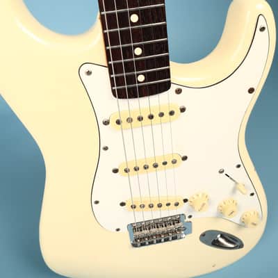 1986 Squier White Japan Stratocaster Electric Guitar image 12