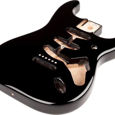 Fender Mexico Stratocaster/Strat SSS Vintage Bridge Mount Alder Body, BLACK image 5