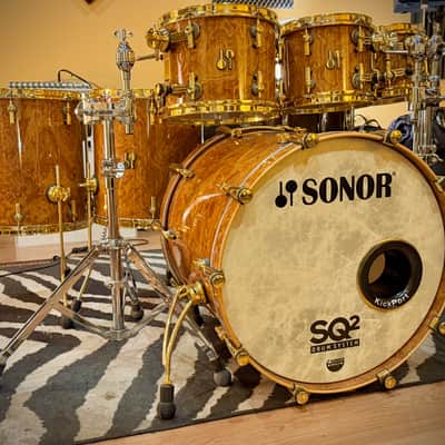 SONOR SQ2 Walnut Roots 24k GOLD PLATED hardware =22,8,10,12,14,16”= <<LIKE NEW 100%>> Bild 3