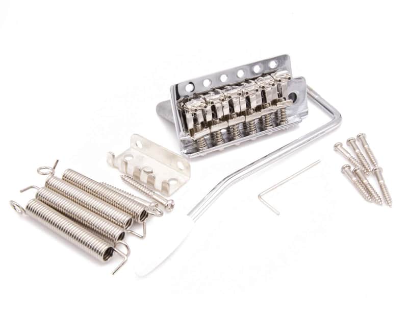 Tone Ninja 6 Point Strat-style Tremolo kit, Steel Saddles, 40mm block, Chrome image 1