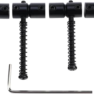 4-Pack Stainless Steel Electric Bass Guitar Bridge Saddles String Spacing 19mm Bass Saddles Compatible with 4 String Electric Bass Replacement Parts（Black） image 1