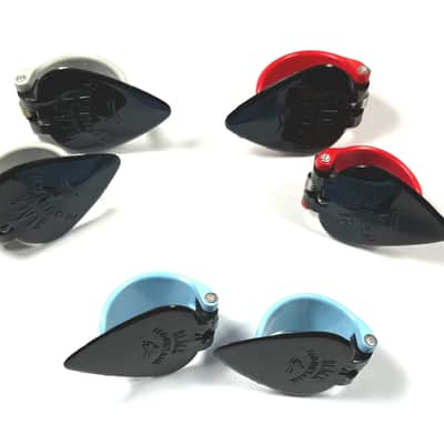 Black Mountain Thumb Picks 2 Medium 2 Heavy 2 Light Spring Fit Thumb Flat Pick