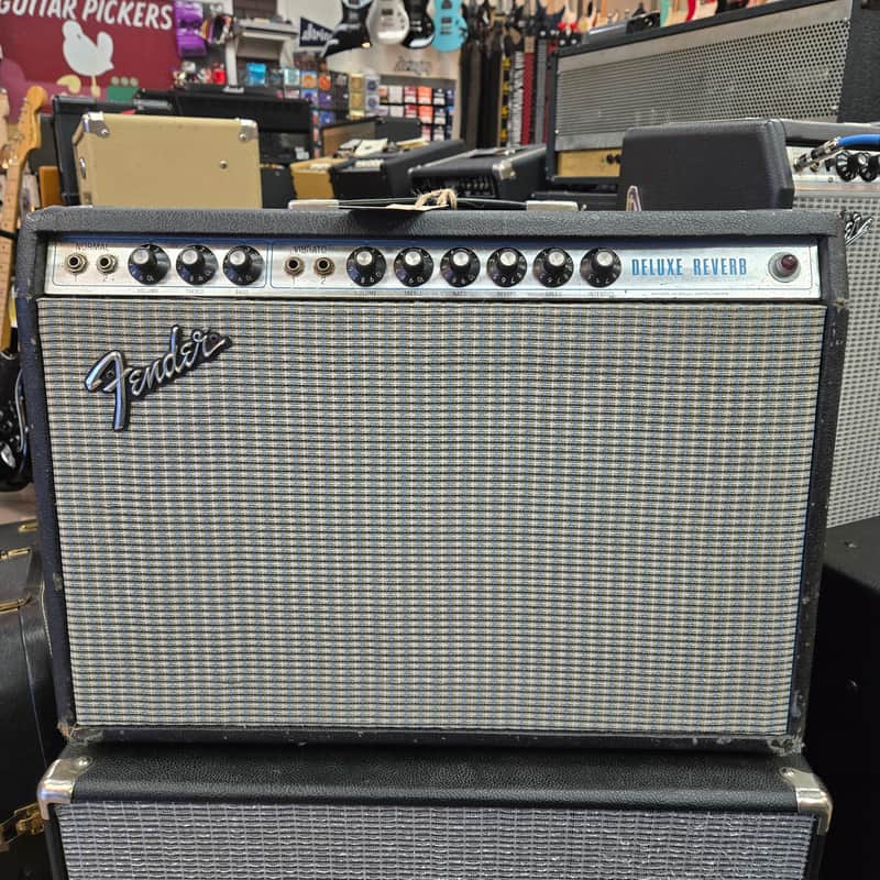 Fender Deluxe Reverb 2-Channel 22-Watt 1x12" Guitar Combo 1970s - Silverface image 1