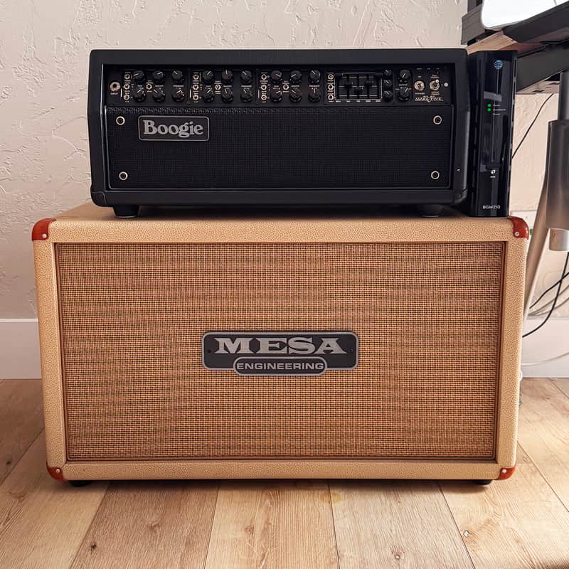 Rare Mesa Boogie Rectifier Horizontal 2x12 Cabinet | Factory Tan Bronco | Vintage 30s | Near Mint image 1