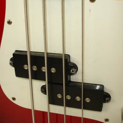 Samick by Greg Bennett Design Corsair Mini Bass Guitar, Candy Apple Red w/ Bag image 7