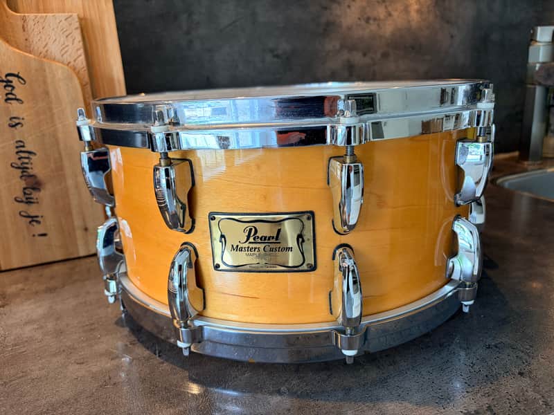 Pearl B-5314D Masters maple custom snare 14x6.5” 1996 - #Natural maple image 1