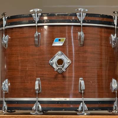 1970's Ludwig Mahogany Cortex Pro Beat 3-Ply Drum Kit 14x24 16x18 16x16 10x14 9x13 Maple image 13